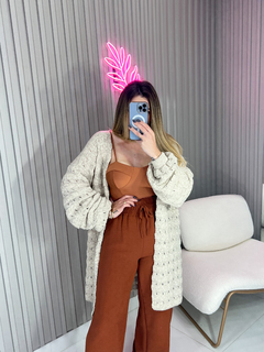Cardigan Melissa tricot mousse (off mescla)