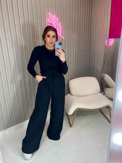 Imagem do Blusa/cropped cacharrel segunda pele tricot modal premium (preto)