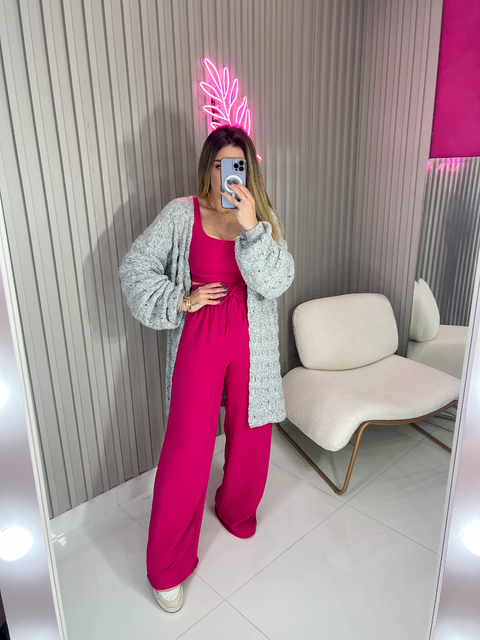 CALÇA LARA - crepe duna - (pink)