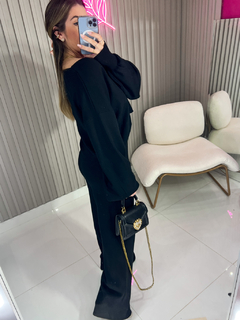 CONJUNTO Carolina - tricot modal premium (preto)) - Jordanna Galia Store