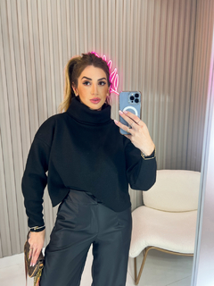Imagem do CROPPED TRICOT MODAL INSPIRED ZARA (preto).