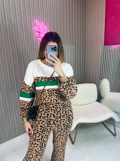 CONJUNTO ANIMAL PRINT - tricot modal premium - - Jordanna Galia Store