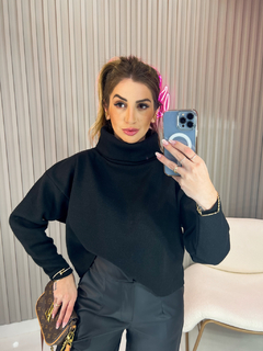 CROPPED TRICOT MODAL INSPIRED ZARA (preto). na internet