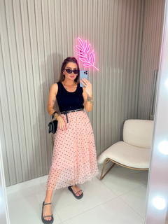 SAIA Charlotte tule poá (rosa)