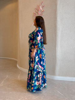Imagem do Vestido Andy curves 44-50 viscolynho (estampa azul)