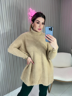 BLUSA/PONCHO Mylena TRICOT angorá (nude) - loja online