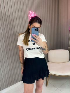 SAIA/short plissado (preto) - comprar online