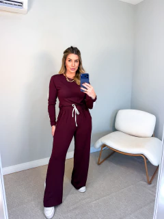 CONJUNTO Adds moletinho de viscose (vinho) na internet