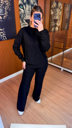 Conjunto Frizzo tricot modal (preto)