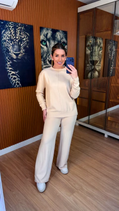 Conjunto Frizzo tricot modal (areia) - comprar online