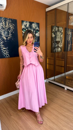 CONJUNTO Alice linho (rosa bebe) - loja online