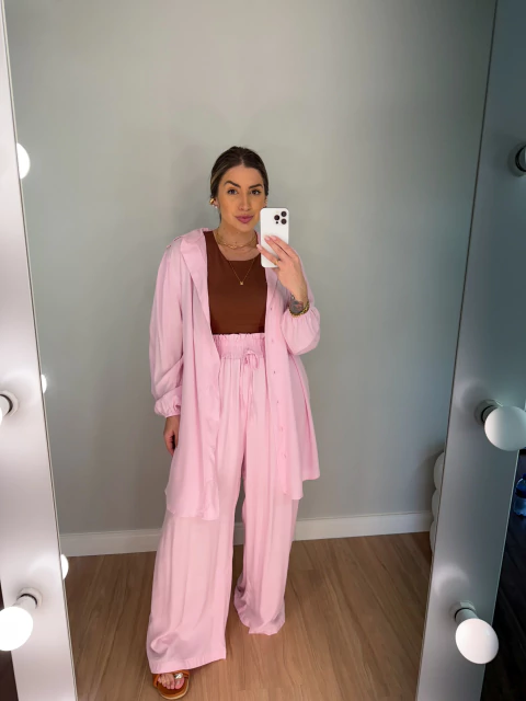 Conjunto Lorena alongado viscolynho (rosa) - comprar online