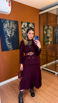 CONJUNTO Donna TRICOT modal (vinho) - comprar online