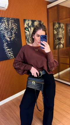 BLUSA livia tricot modal (marrom chocolate)