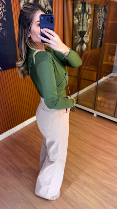 BLUSA maisa manga longa suplex (verde oliva) na internet