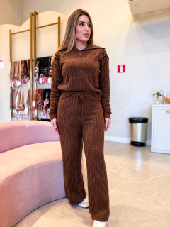 CONJUNTO Lumena polo TRICOT mousse (marrom) na internet