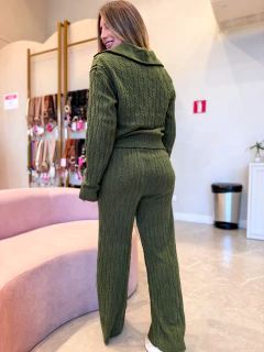 CONJUNTO Lumena polo TRICOT mousse (verde militar) - Jordanna Galia Store
