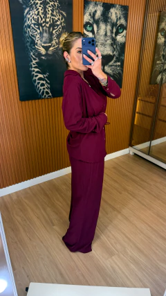 Conjunto Lorena viscolynho (vinho) - loja online