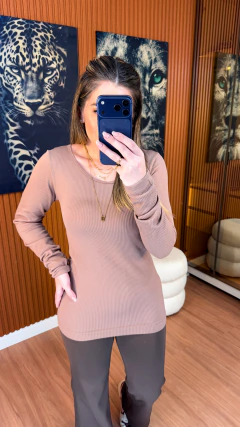 BLUSA termica canelada microfibra (capuccino) na internet