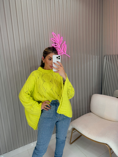 Blusa capa tricot (verde lima) - loja online