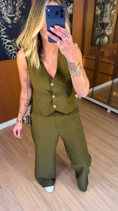 CONJUNTO Alice de calça sensorial marrante (verde musgo) - Jordanna Galia Store