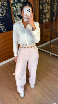 Camisa básic colors crepe (branca) - loja online