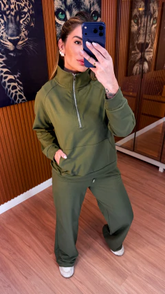 CONJUNTO Jullie moletinho (verde militar) - loja online