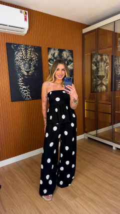 CONJUNTO maju viscolynho (preto poa)