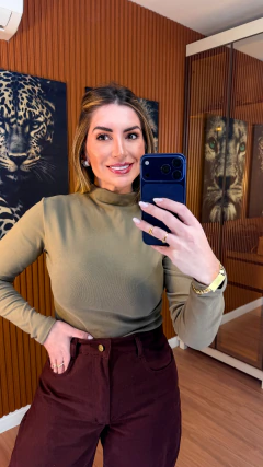 BLUSA SUEDINE TÉRMICA LISA SUSAN ZHENG (caqui) na internet
