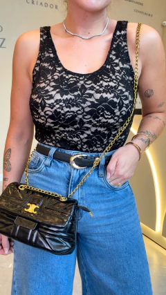 bODY renda poliamida (PRETO)