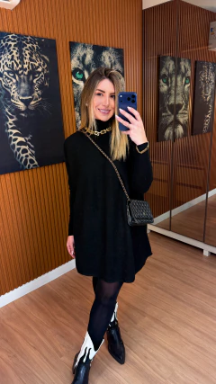 BLUSÃO MILAN tricot modal (preto) - Jordanna Galia Store