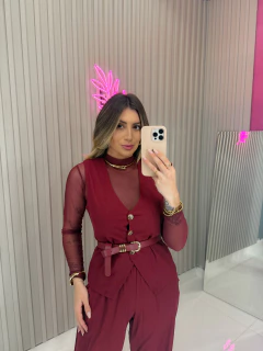 CONJUNTO Alice calça linho (cereja) na internet