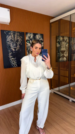 Camisa barth boho oversize crepe (branca) na internet