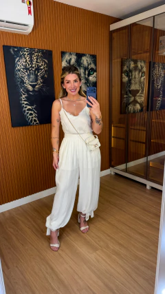 CONJUNTO antonia regata + calça balloon poliviscose (branco) - Jordanna Galia Store