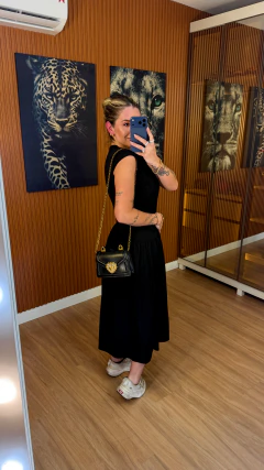 Vestido maria moletinho (preto) - comprar online