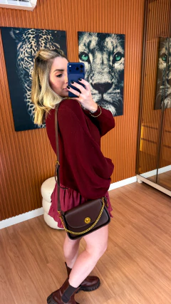 Bolsa inspired corrente (marrom café) - Jordanna Galia Store