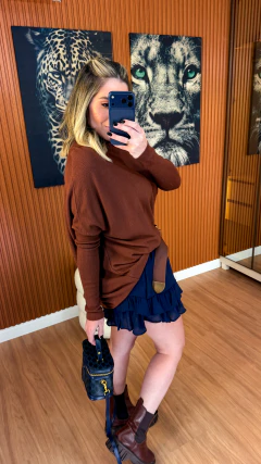 Short saia carlota viscolynho (azul marinho) na internet