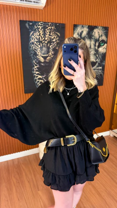 Blusa ivytricot modal (preto) - Jordanna Galia Store