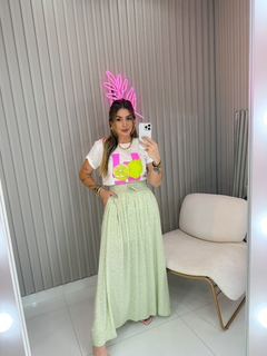 T shirt limão golinha over -plus (off white/pink) - Jordanna Galia Store