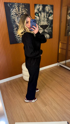 Imagem do CONJUNTO hailey TRICOT lã (preta)
