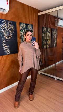 PONCHO nanda tricot modal (capuccino) - Jordanna Galia Store