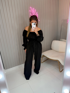 MACACÃO ciganinha boho (preto) - loja online