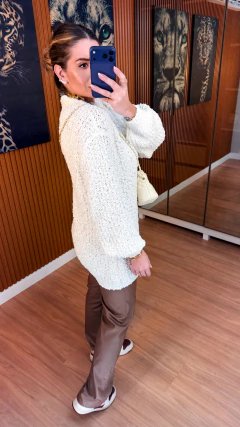 blusa maxpool nuvem tricot mousse (off white) - loja online