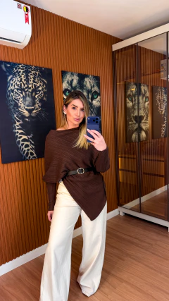PONCHO new Milão tricot modal (marrom) - comprar online