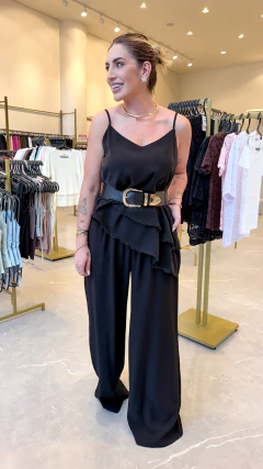 CONJUNTO Martina + calça pantalona marrante (preto) na internet