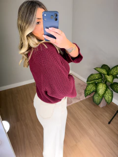 Imagem do Blusa Mirella oversize tricot fio (cereja)