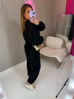 Conjunto Gabriela moletom (preto) - loja online