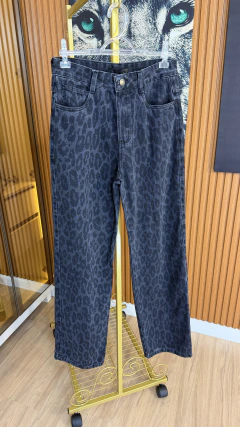 CALÇA wideleg jeans (animal print preto) - comprar online