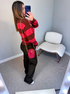 Blusa Santorini polo tricot modal ( marrom canela e vermelha) na internet