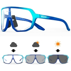 Lentes Fotocromáticos Ciclismo Running Azul/Verde - SCVCN